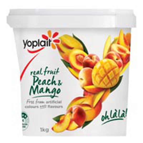 Yoplait Yoghurt Tub Peach & Mango 1kg