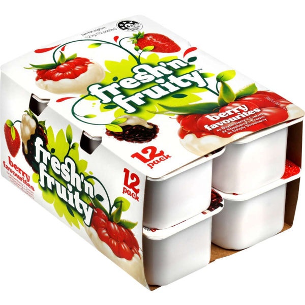 Freshn Fruity Berry Favourites Yoghurt 12pk