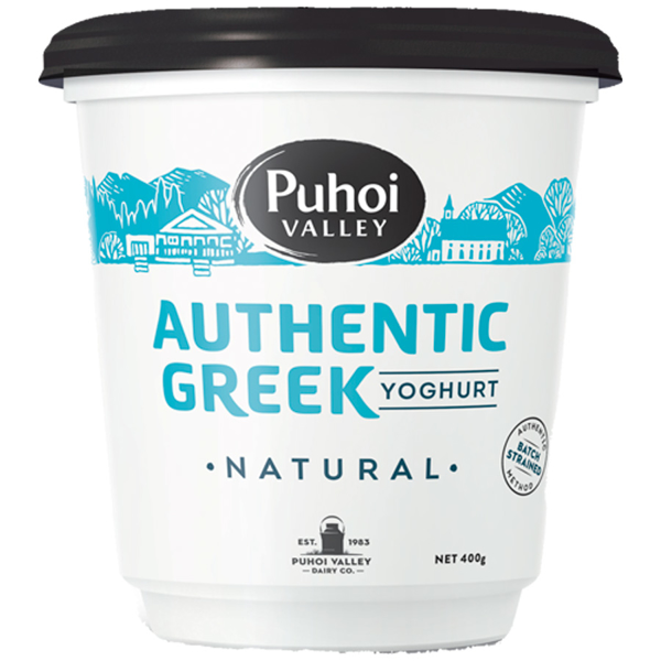 Puhoi Valley Authentic Greek Yoghurt Tub Natural 400g