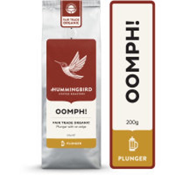 Hummingbird Oomph! Organic Plunger Grind Coffee 200g