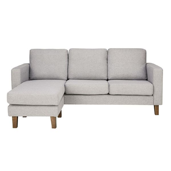 Living Co Tulsa 3 Seater Corner Sofa With Chaise Grey Nz Prices