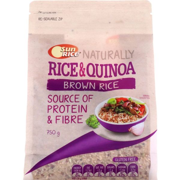 SunRice Brown Rice & Quinoa 750g Prices FoodMe