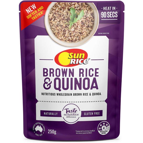 SunRice 90 Seconds Brown Rice And Quinoa 250g Prices FoodMe