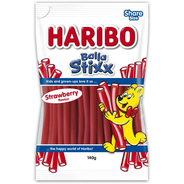 Haribo Balla Stixx Sweets Strawberry 140g Prices - FoodMe