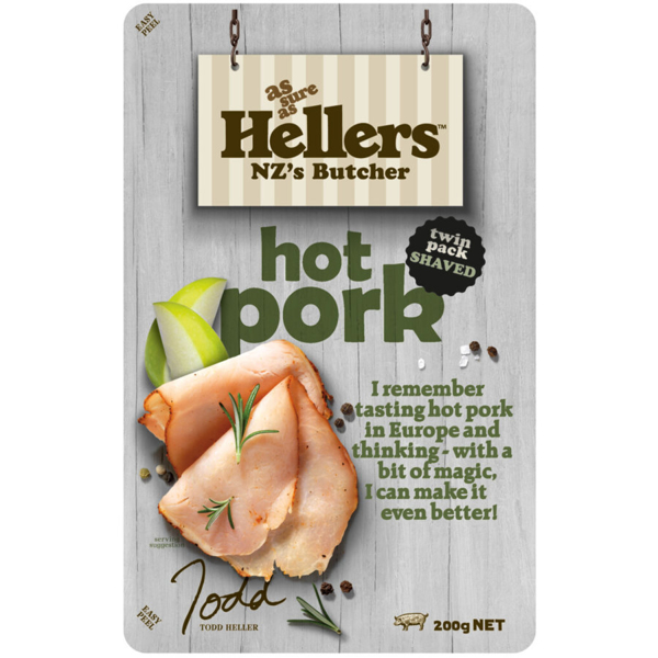 Hellers Pork Shaved Hot 2 X 100g
