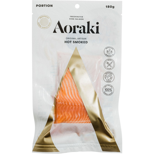 Aoraki Salmon Portions Hot Smoked 180g