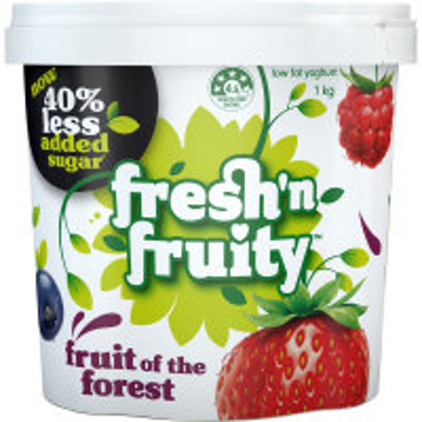 Fresh N Fruity Yoghurt Tub Fruit Forest 40% Less Added sugar 1kg