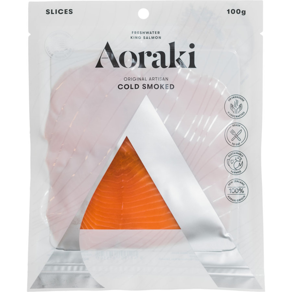 Aoraki Smoke House Smoked Salmon Cold Smoked Sliced 100g