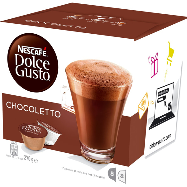 Nescafe Dolce Gusto Coffee Capsules Chocoletto 16pk