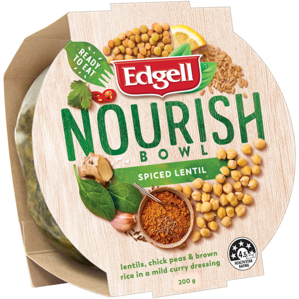 Edgell Nourish Prepared Meal Bowl Spiced Lentil Salad