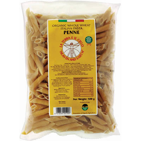 La Terra E Il Cielo Organic Wholewheat Penne Pasta 500g