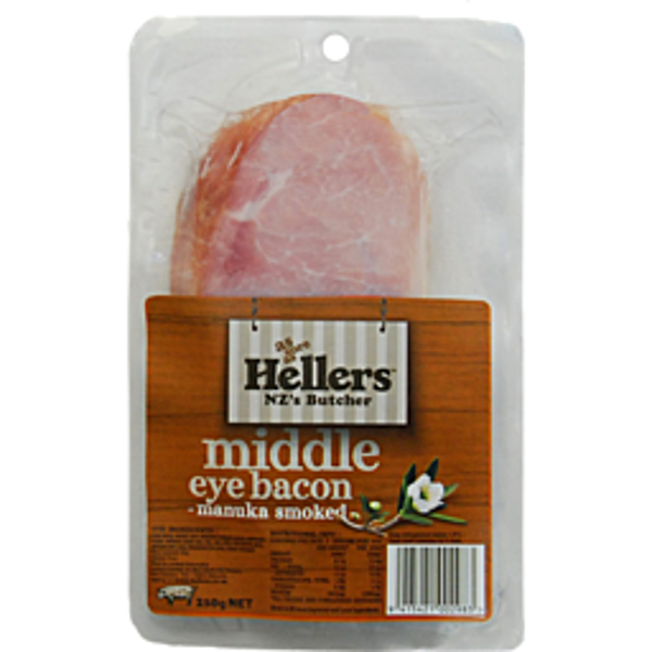Hellers Middle Eye Bacon Manuka Smoked 250g