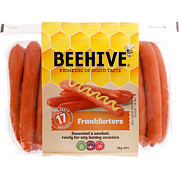 Beehive Sausages Pre-Cooked Frankfurter 1kg