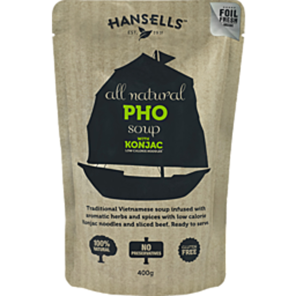 Hansells All Natural Pho Soup With Konjac Noodles 400g