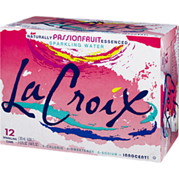 LA CROIX Flavoured Sparkling Water Passion Fruit 12 Pack