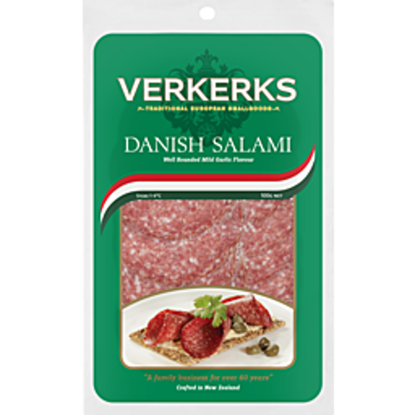 Verkerks Danish Salami Sliced 100g