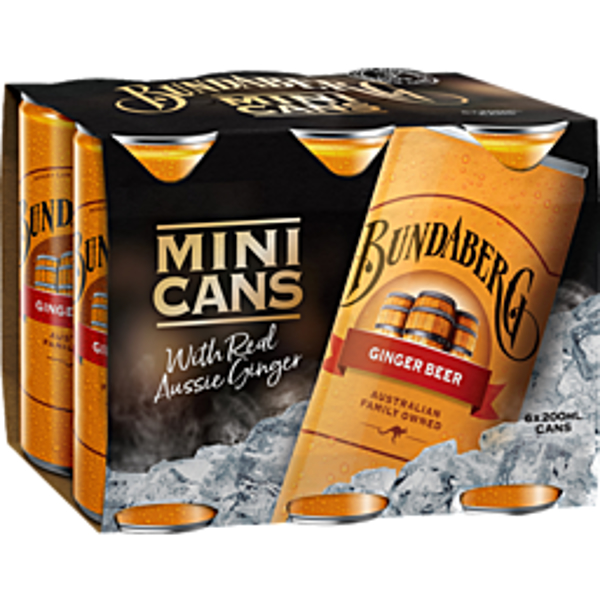 Bundaberg Ginger Beer Mini Cans 200ml