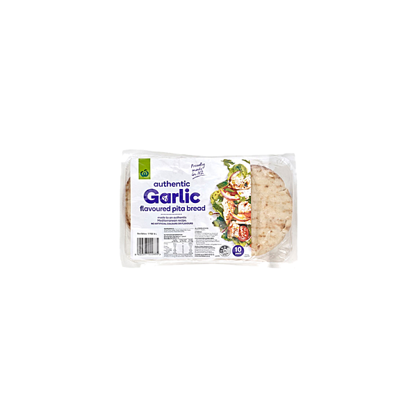 Woolworths Pita Bread Garlic 10 Pack Prices FoodMe