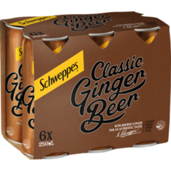 Schweppes Ginger Beer Soft Drink 6.​0x250ml