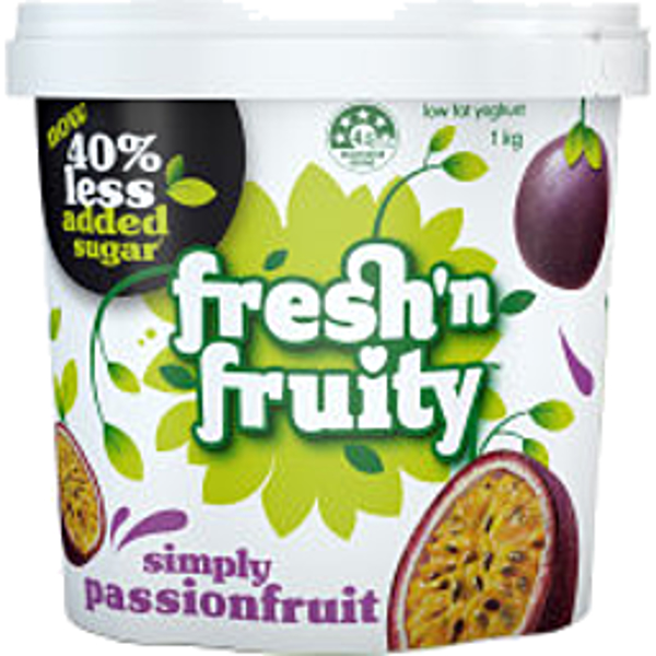 Freshn Fruity 40% Less Sugar Yoghurt Passionfruit 1kg
