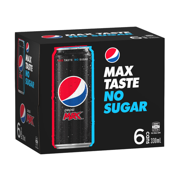 Pepsi Max Cans 330ml (24 Pack)