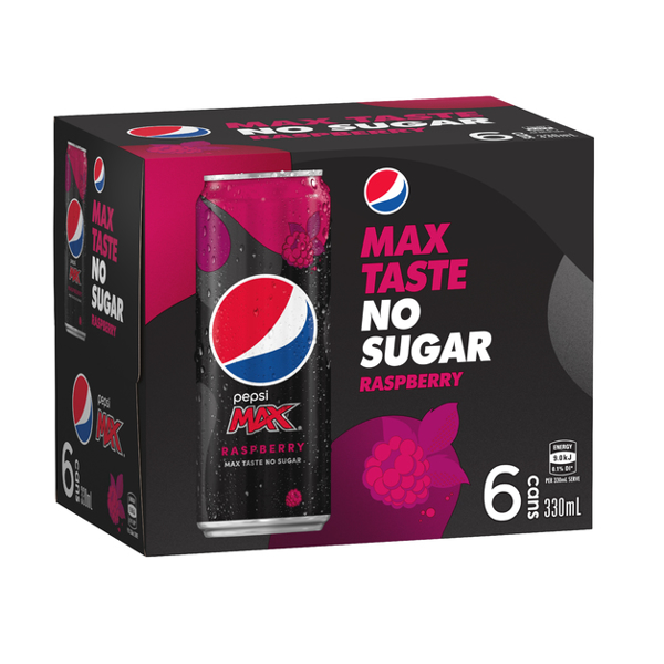 Pepsi Max Raspberry 330ml 24pk