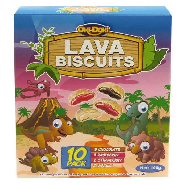 Oki Doki Lava Biscuits 10 Pack