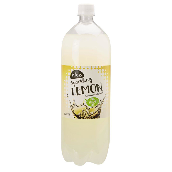 Nice 99% Sugar Free Lemon Carbonated Beverage Drink 1.5L