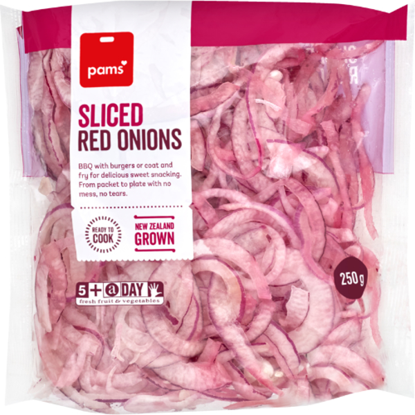 Pams Sliced Red Onions 250g