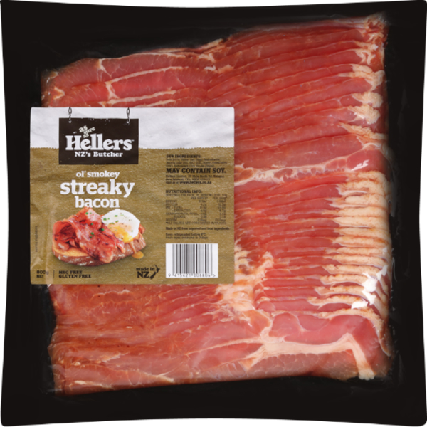 Hellers Ol' Smokey Streaky Bacon 800g
