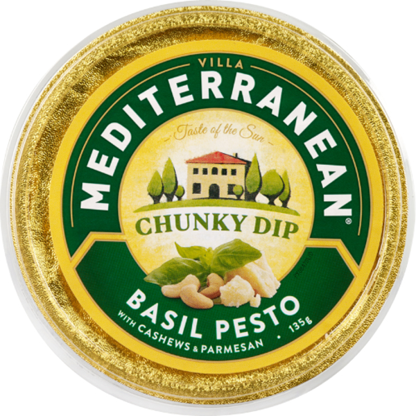 Mediterranean Basil Pesto & Cashews & Parmesan Chunky Dip 135g
