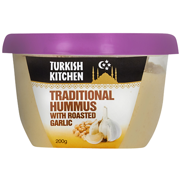 Turkish Kitchen Traditional Hummus With Roasted Garlic 200g