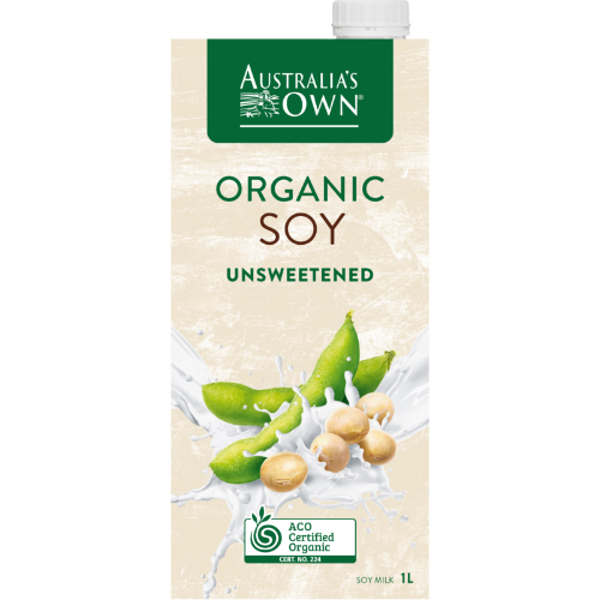 Australia's Own Organic Unsweetened Soy Milk 1l