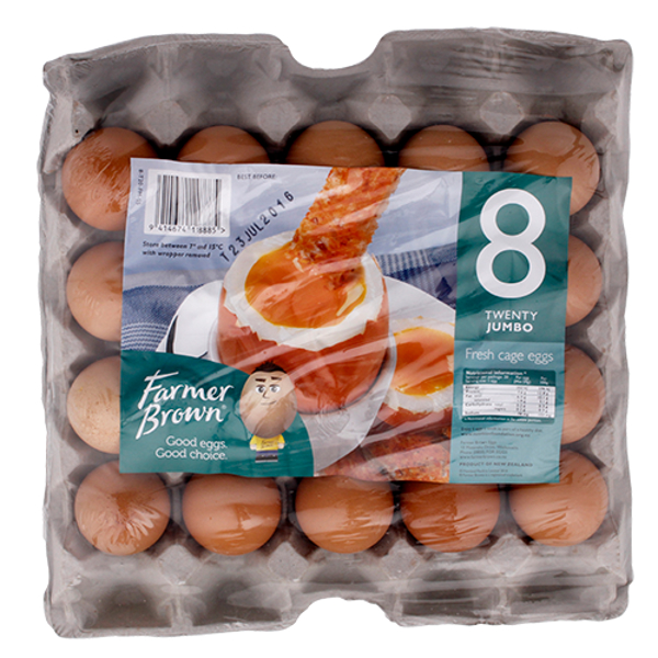 Farmer Brown Eggs Tray Size 8 20ea
