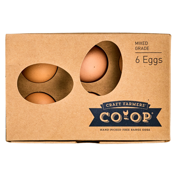 CRAFT Farmers Co-op Free Range Mixed Grade Eggs 6ea