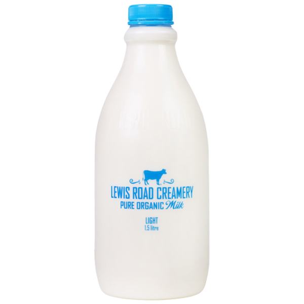 Lewis Road Creamery Organic Light Milk 1.5l