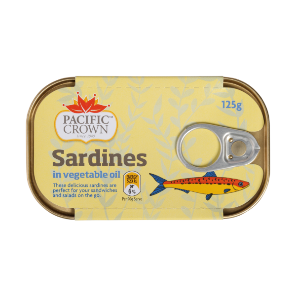 Pacific Crown Sardines In Vegetable Oil 125g Prices FoodMe