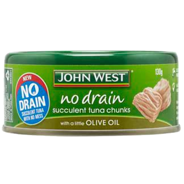 John West No Drain Tuna With A Little Olive Oil 130g