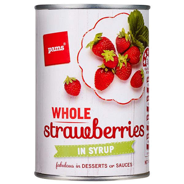 Pams Whole Strawberries 410g