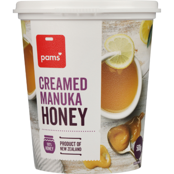 Pams Creamed Manuka Honey 500g