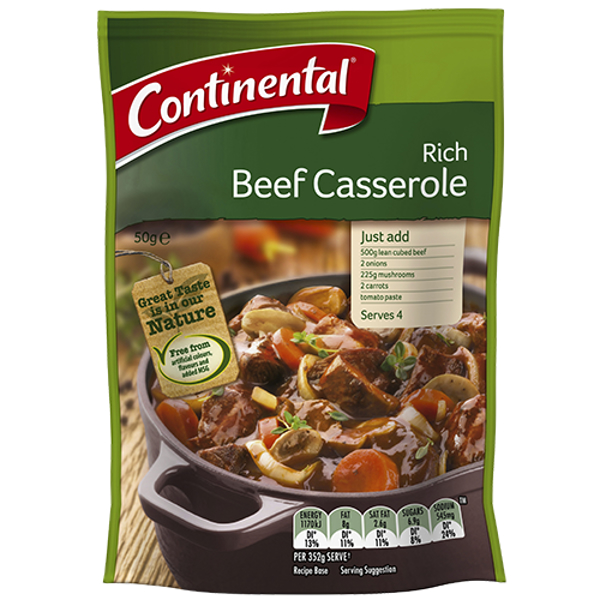 Continental Rich Beef Casserole Recipe Mix 50g