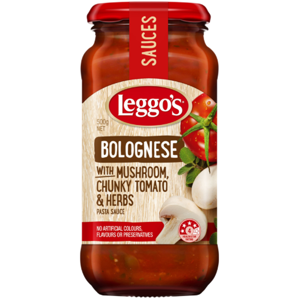 Leggo's Mushroom Chunky Tomato & Herbs Bolognese Sauce 500g