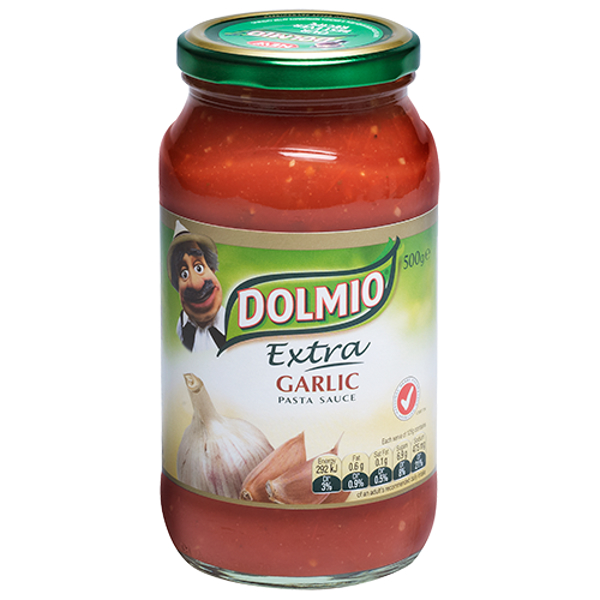 Dolmio Extra Garlic Pasta Sauce Jar 500g