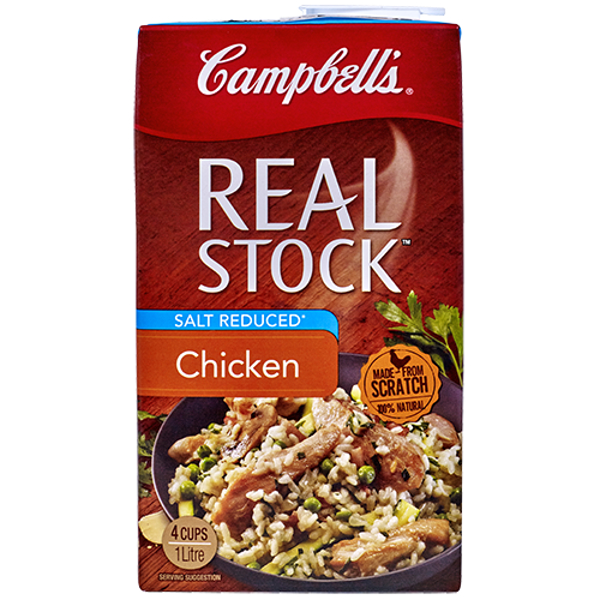 Campbell's Real Stock Liquid Chicken Salt Reduced carton 1l