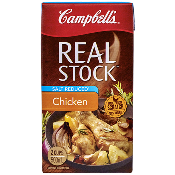 Campbell's Real Stock Liquid Chicken Salt Reduced carton 500ml
