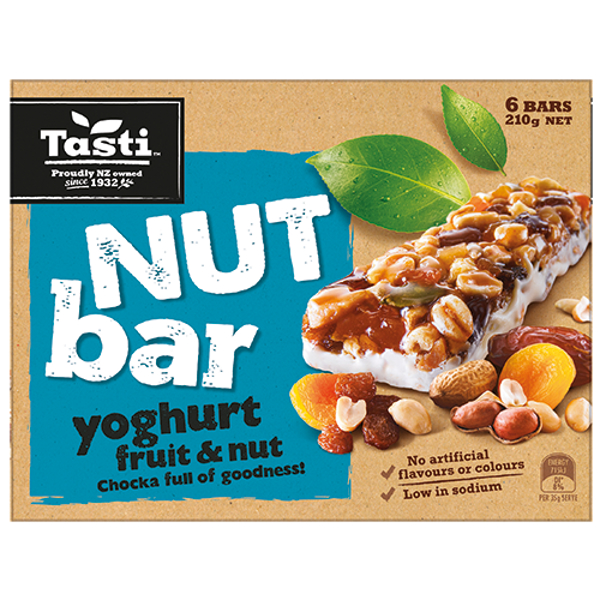 Tasti Nut Bar Yoghurt Fruit & Nut Bars 6pk