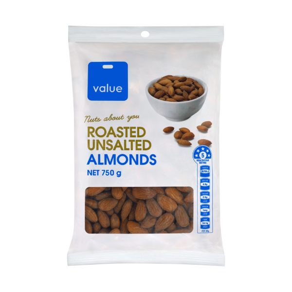 Value Roasted Unsalted Almonds 750g Prices FoodMe