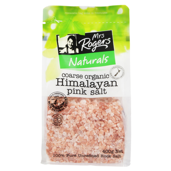 Mrs Rogers Naturals Coarse Organic Himalayan Pink Salt 400g