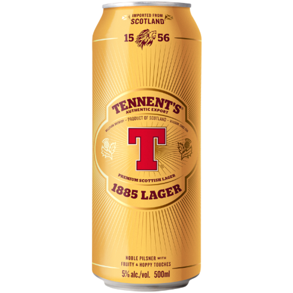 Tennent's Lager Beer 500ml Prices - FoodMe