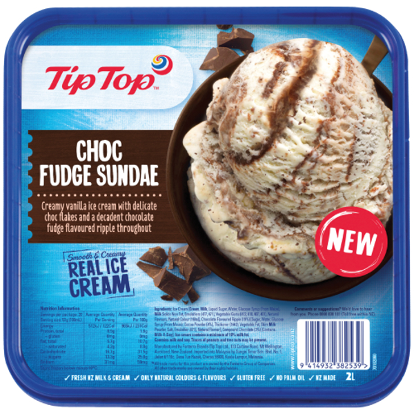 Tip Top Choc Fudge Sundae Ice Cream 2l Prices - FoodMe